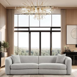 4 SEATER SOFA LIGHT GREY FB