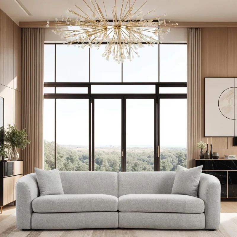 4 SEATER SOFA LIGHT GREY FB