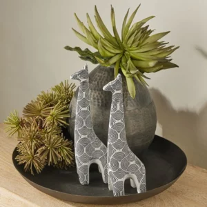 BLURRY DECO GIRAFFE BLK-WHT