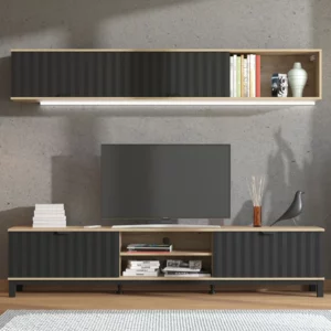 MONACO WALLUNIT ARTSN OAK-BLK