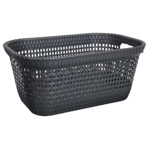 LAUNDRY BASKET 45L RATTAN GREY