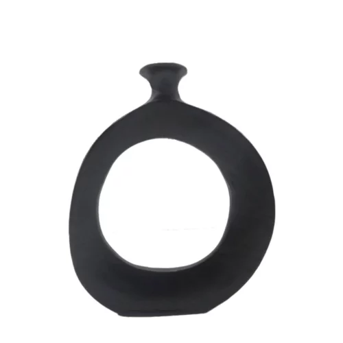 ABSTRACT VASE BLACK