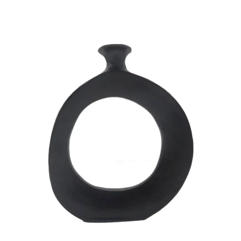 ABSTRACT VASE BLACK