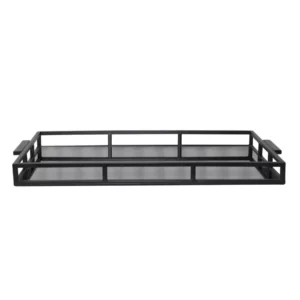 NOLAN TRAY BLACK GLASS