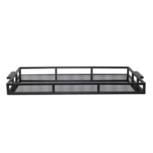 NOLAN TRAY BLACK GLASS