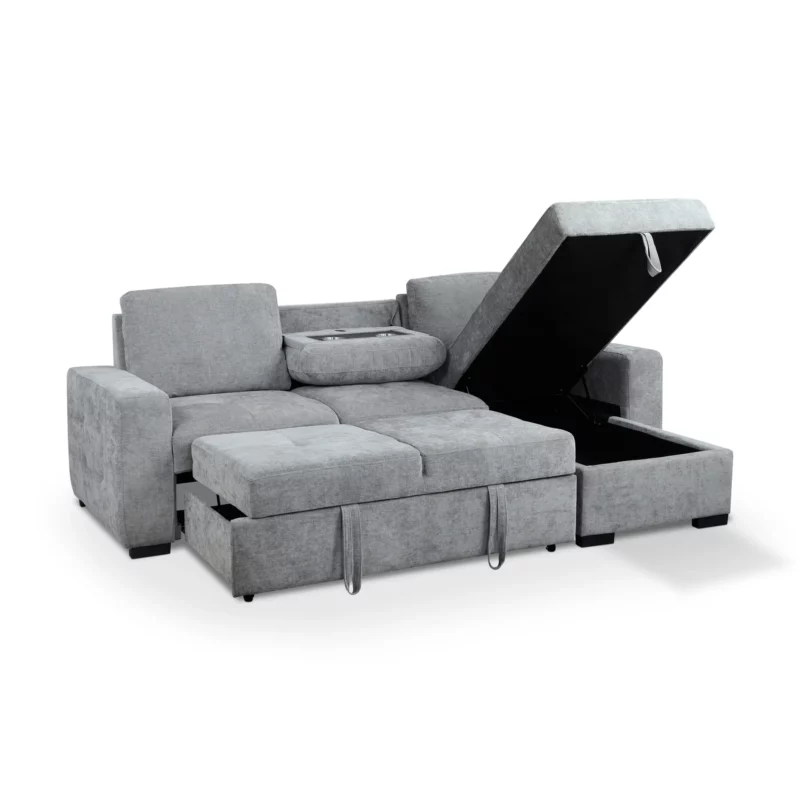 R-CRN SOFA GREY FABRIC