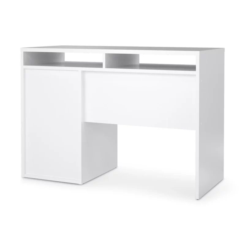 FUNCTION PLUS DESK 1DR WHT GLS
