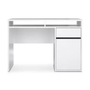 FUNCTION PLUS DESK 1DR WHT GLS