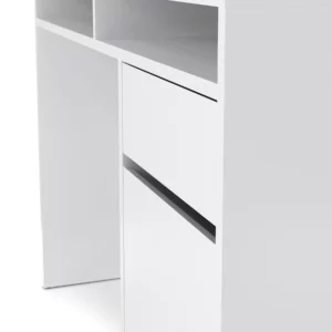 FUNCTION PLUS DESK 1DR WHT GLS