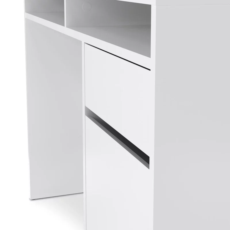 FUNCTION PLUS DESK 1DR WHT GLS