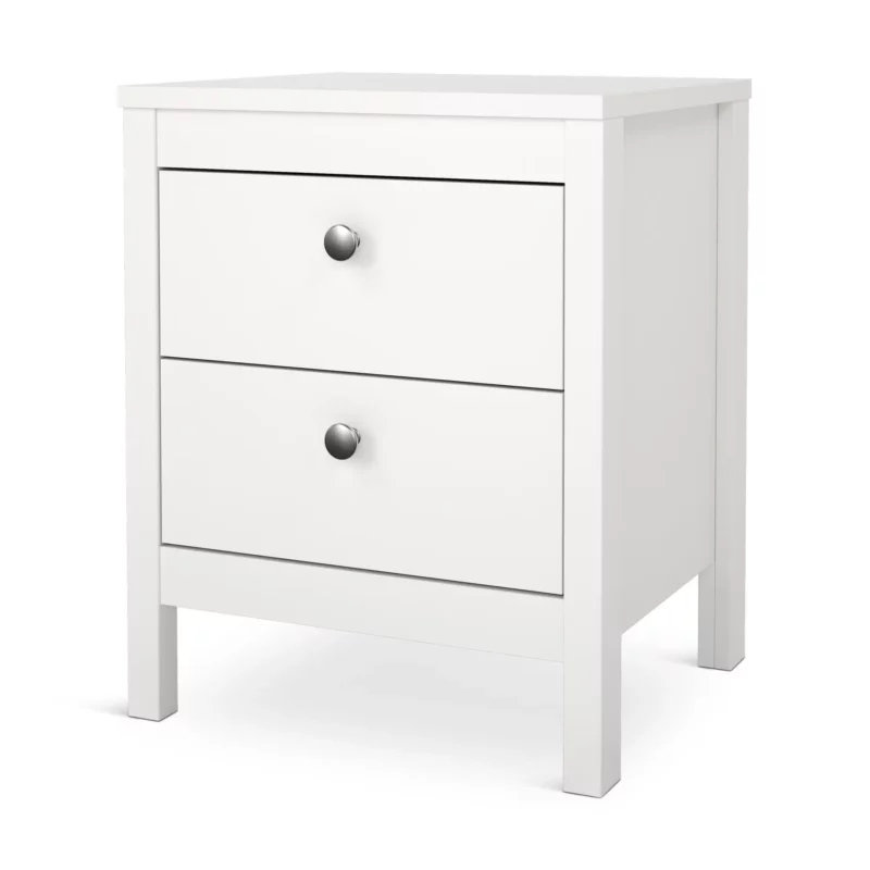 MADRID NIGHTSTAND 2DRW WHITE