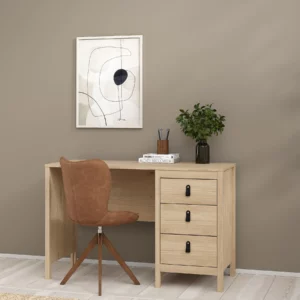 MADRID DESK 3 DRAWERS HICKORY