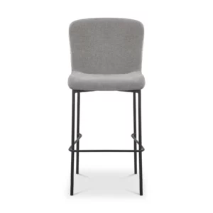 BAR STOOL GREY+BLACK LEGS