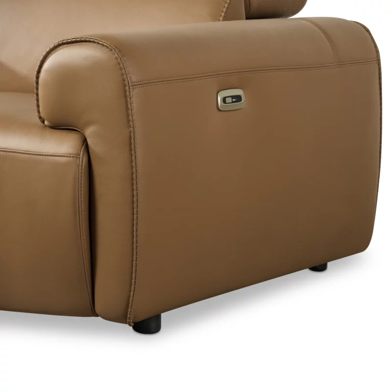CRN REC SOFA LX-33 BROWN LEATH