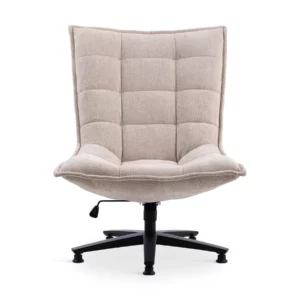 LUNO Beige Swivel Armchair