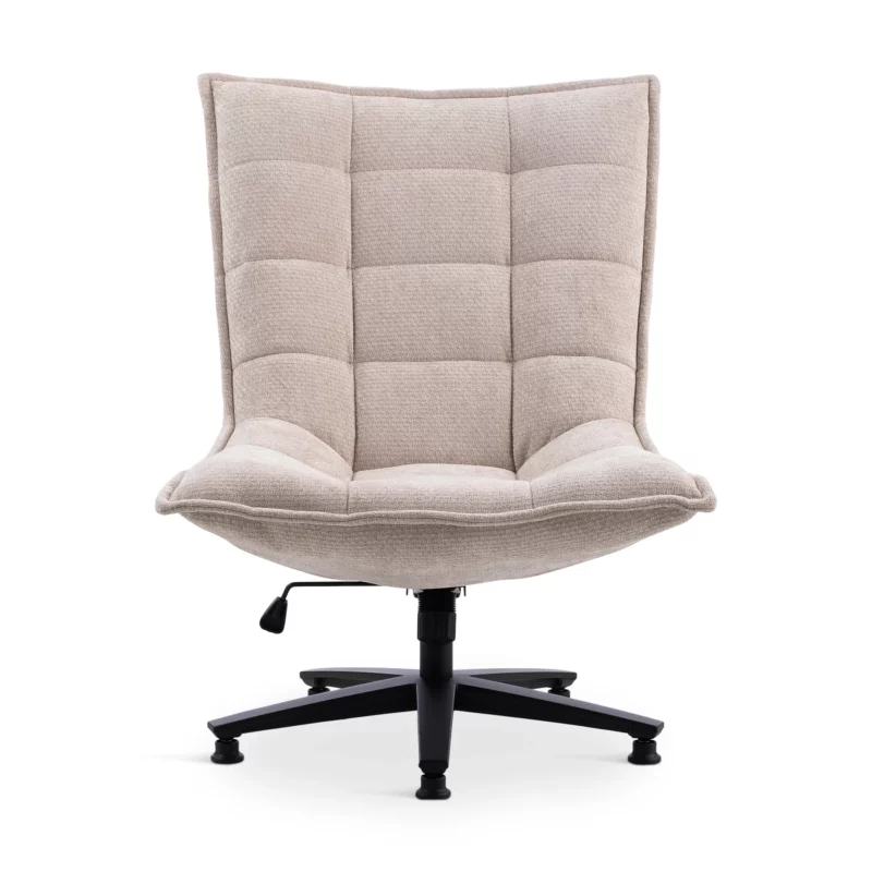 LUNO Beige Swivel Armchair