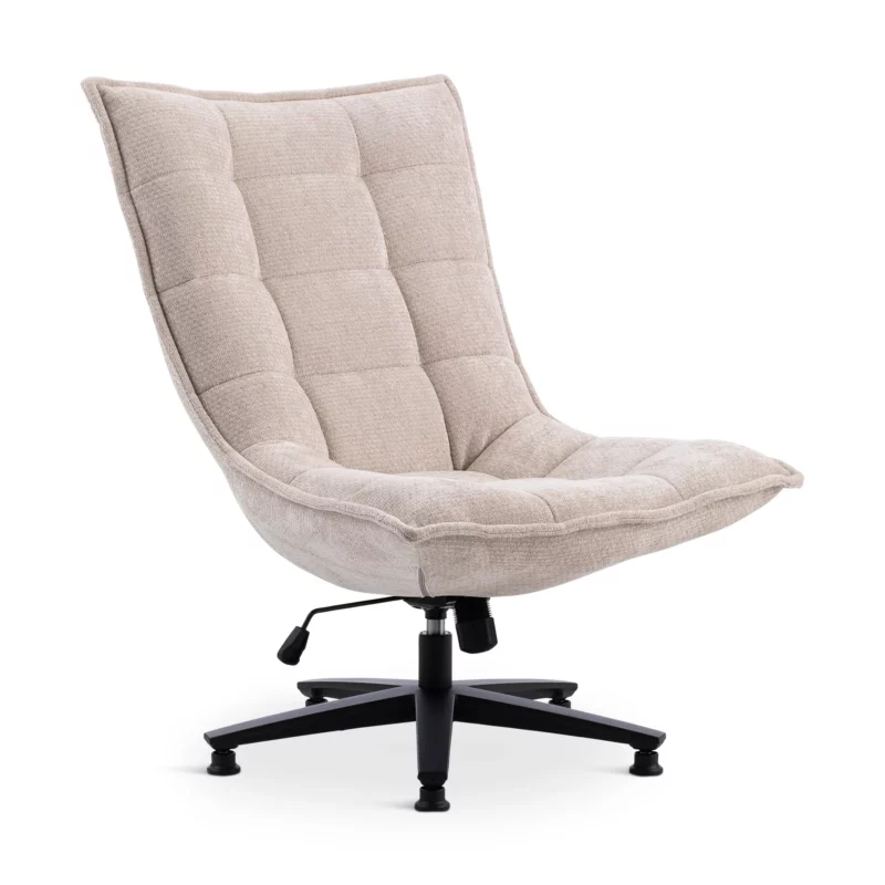 LUNO Beige Swivel Armchair