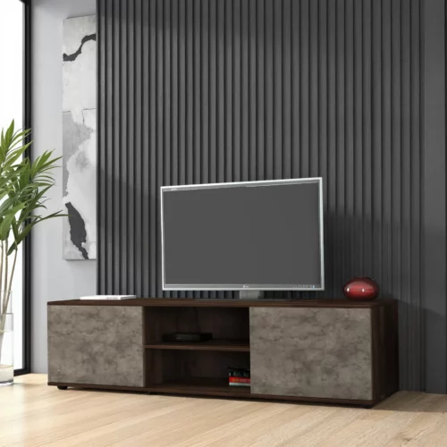 RUCA Walnut & Cement TV Stand