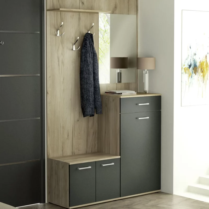 HALLUNIT K002 GREY OAK+164 ANT