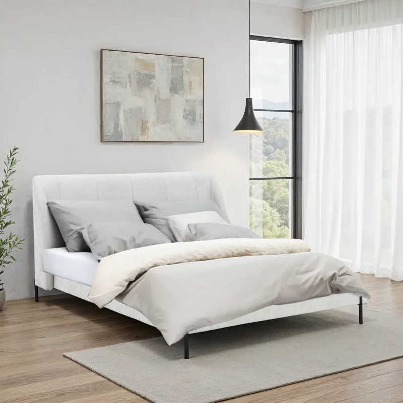 5.5FT BED LIGHT GREY FB