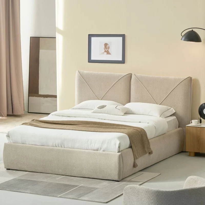 5.5FT BED STORAGE LIGHT GREY