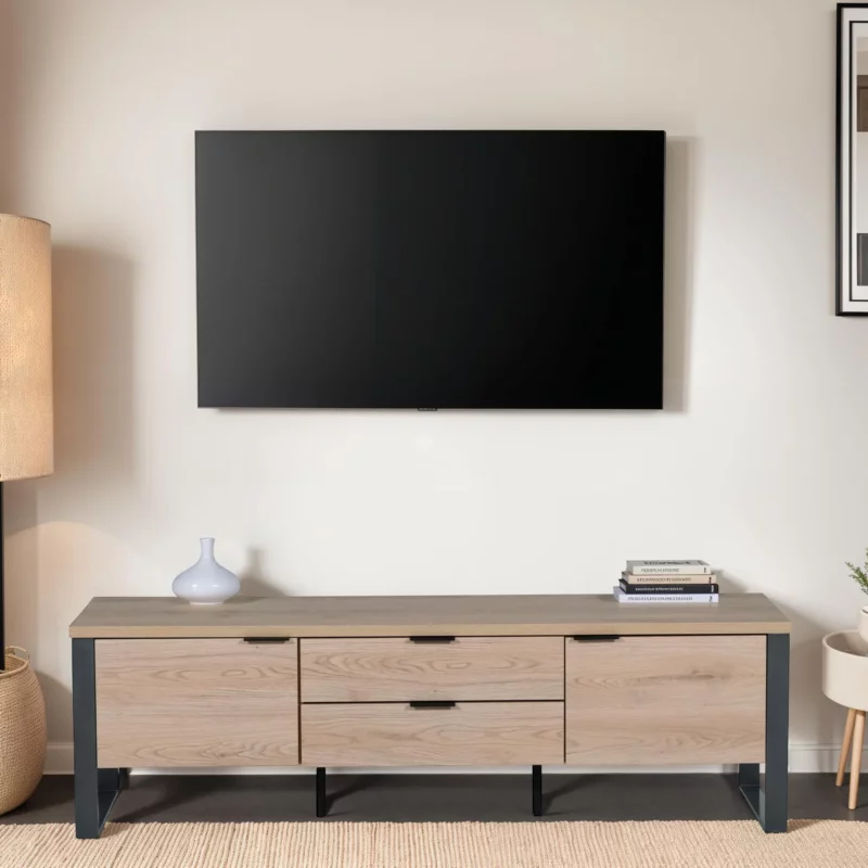 TV STAND NATURAL OAK 7055
