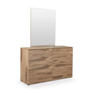 DRESSER+MIRROR OAK 243802