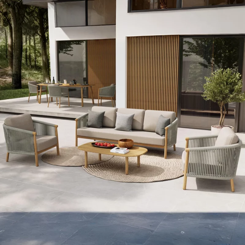 OUTDOOR SET BY8016S51 TEAK GRY