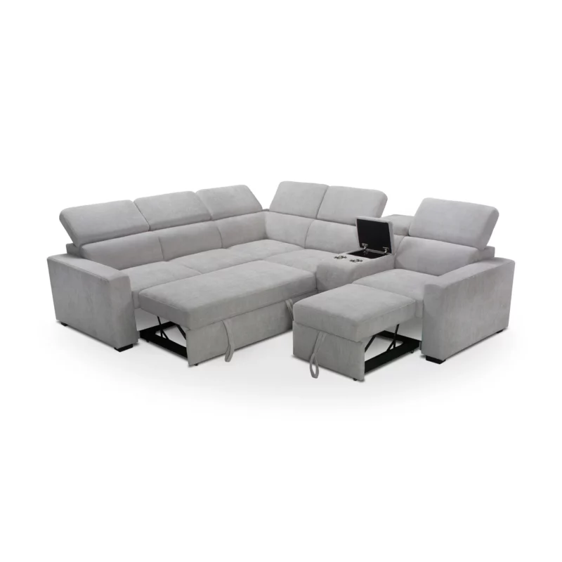 MB-2505-T14-SFBED-23 KEDRA Grey Fabric Sofa Bed