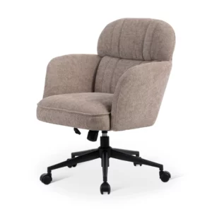 OFFICE CHAIR TAUPE+BLK LEGS