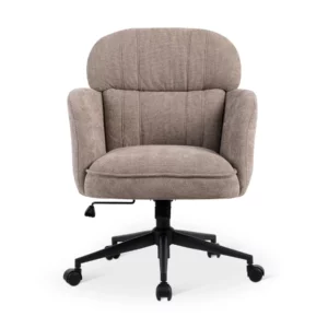 OFFICE CHAIR TAUPE+BLK LEGS