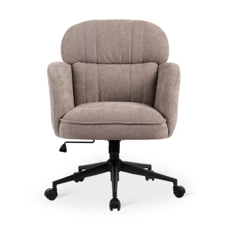 OFFICE CHAIR TAUPE+BLK LEGS