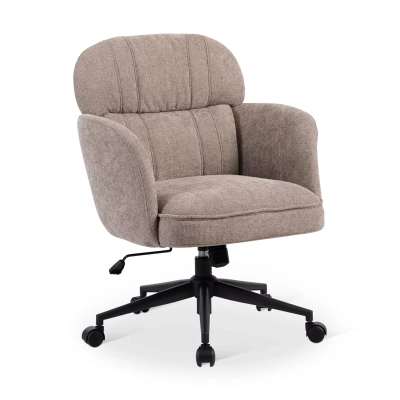 OFFICE CHAIR TAUPE+BLK LEGS