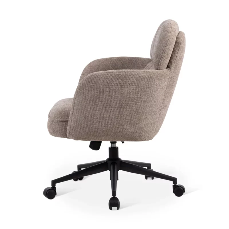 OFFICE CHAIR TAUPE+BLK LEGS
