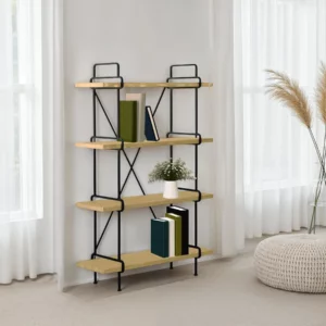 STAPLES BOOKCASE 4SHELVE WHT