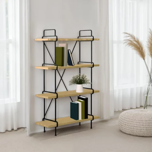 STAPLES BOOKCASE 4SHELVE WHT