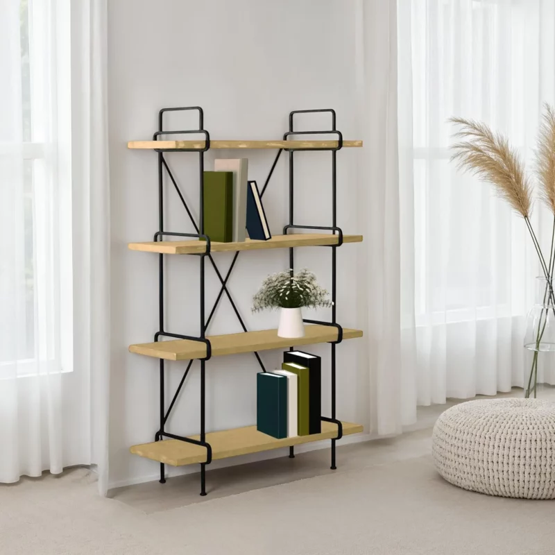 STAPLES BOOKCASE 4SHELVE WHT