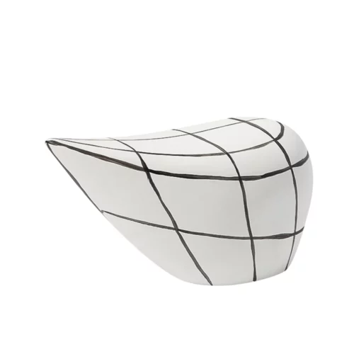 WHITE LINE GEOMETRY ORNAMENT-A
