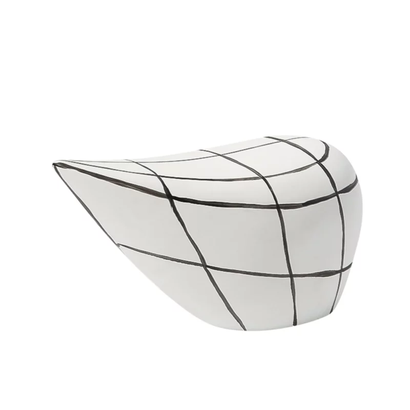 WHITE LINE GEOMETRY ORNAMENT-A