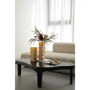 MULTI-LEVEL YELLOW VASE A