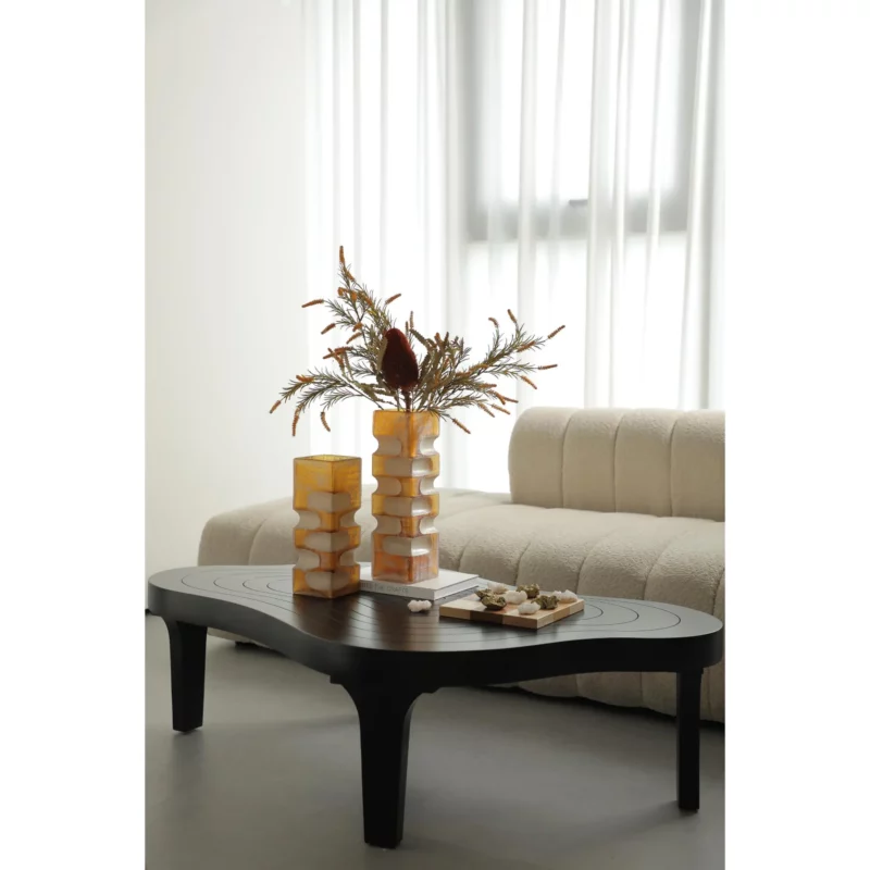 MULTI-LEVEL YELLOW VASE A