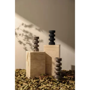 THREAD CANDLE HOLDER BLACK