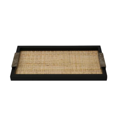 STONE RATTAN TRAY B
