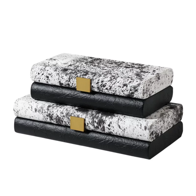 BLACK WOOL PATTERN BOX A