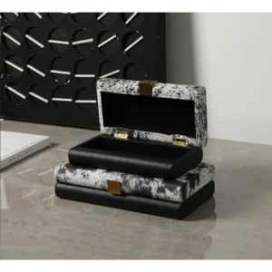 BLACK WOOL PATTERN BOX B