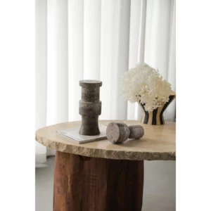 CUP-SHAPED STONE CANDLESTICK B