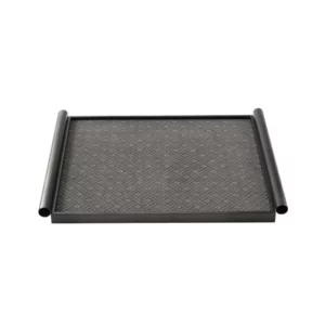 SCROLL LEATHER TRAY-BLACK