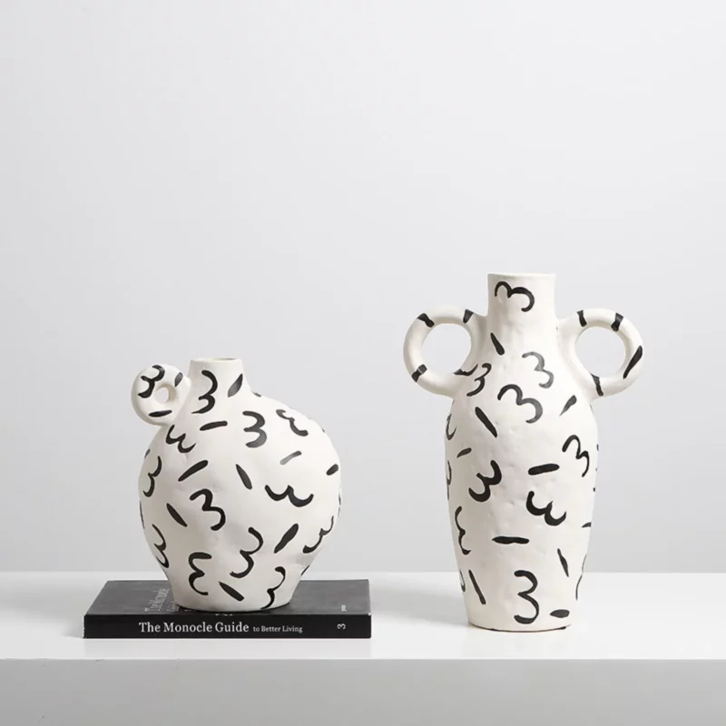 ZEBRA AMPHORA VASE