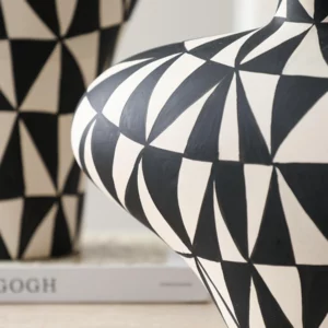 TRIANGULAR HAND-PAINTED VASE B