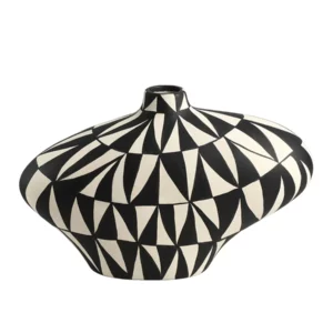 TRIANGULAR HAND-PAINTED VASE B